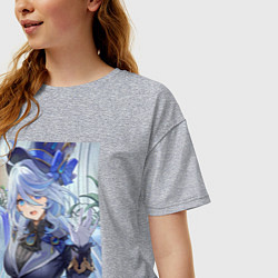 Футболка оверсайз женская Геншин Фурина, цвет: меланж — фото 2