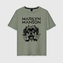 Женская футболка оверсайз Marilyn Manson - rock dog