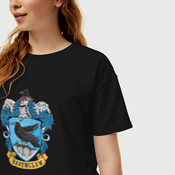 Футболка оверсайз женская Ravenclaw факультет, цвет: черный — фото 2