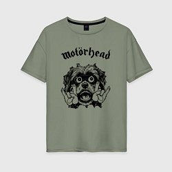 Футболка оверсайз женская Motorhead - rock dog, цвет: авокадо
