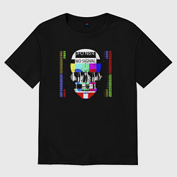 Футболка оверсайз женская Нет сигнала, цвет: черный