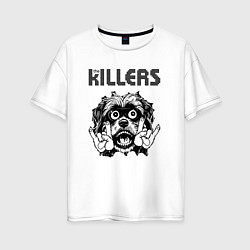 Футболка оверсайз женская The Killers - rock dog, цвет: белый