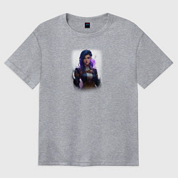 Футболка оверсайз женская Кейтлин из Аркейн, цвет: меланж