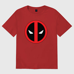 Футболка оверсайз женская Deadpool logo, цвет: красный