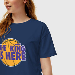 Футболка оверсайз женская Леброн - король здесь, цвет: тёмно-синий — фото 2