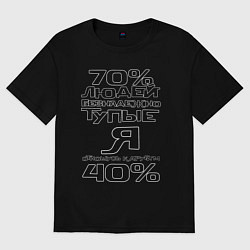 Женская футболка оверсайз 70 процентов людей