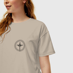 Футболка оверсайз женская 30 Seconds to Mars: logo, цвет: миндальный — фото 2