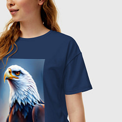 Футболка оверсайз женская Грациозный орел, цвет: тёмно-синий — фото 2
