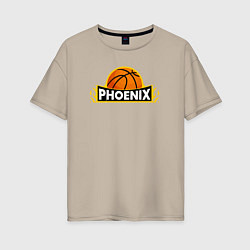 Футболка оверсайз женская Phoenix NBA, цвет: миндальный