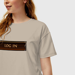 Футболка оверсайз женская Path of Exile 2 Login, цвет: миндальный — фото 2