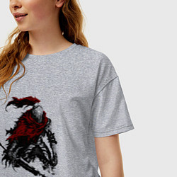 Футболка оверсайз женская Боевой элитный рыцарь, цвет: меланж — фото 2