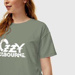 Футболка оверсайз женская Ozzy Osbourne - logo, цвет: авокадо — фото 2