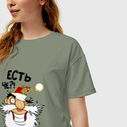 Футболка оверсайз женская Есть чё, цвет: авокадо — фото 2