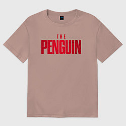 Футболка оверсайз женская The penguin logo, цвет: пыльно-розовый
