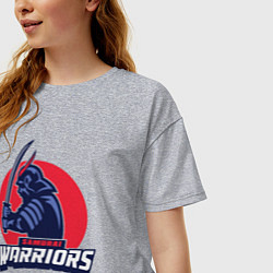 Футболка оверсайз женская Samurai warriors, цвет: меланж — фото 2