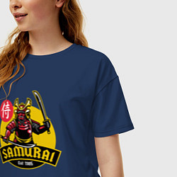 Футболка оверсайз женская Samurai 1985, цвет: тёмно-синий — фото 2