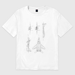 Футболка оверсайз женская Микоян гуревич 29, цвет: белый