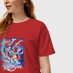 Футболка оверсайз женская Пела, цвет: красный — фото 2