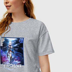 Футболка оверсайз женская Цзинлю, цвет: меланж — фото 2