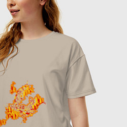 Футболка оверсайз женская Новокузнецк, цвет: миндальный — фото 2