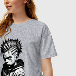 Футболка оверсайз женская Чувак Барт Симпсон, цвет: меланж — фото 2
