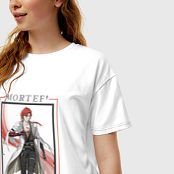 Футболка оверсайз женская Mortefi Dragons Breath, цвет: белый — фото 2