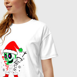 Футболка оверсайз женская Скелетон нг, цвет: белый — фото 2