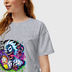 Футболка оверсайз женская Rick and Morty - we are Venom slime, цвет: меланж — фото 2