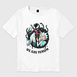 Футболка оверсайз женская Venom slime and Rick - collaboration, цвет: белый