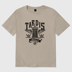 Футболка оверсайз женская Tardis time lord, цвет: миндальный
