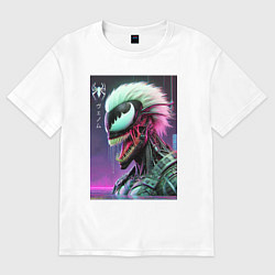 Футболка оверсайз женская Ребрендинг ядовитой слизи в киберпанк, цвет: белый