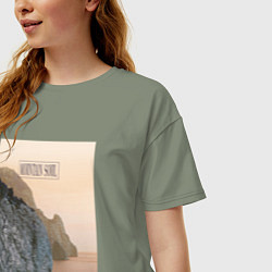 Футболка оверсайз женская Горная душа, цвет: авокадо — фото 2