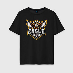 Женская футболка оверсайз Eagle team