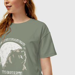 Футболка оверсайз женская Велес - чти свои корни, цвет: авокадо — фото 2