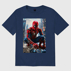 Женская футболка оверсайз Человек-паук на страже справедливости