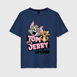 Женская футболка оверсайз Tom and Jerry