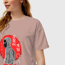 Футболка оверсайз женская Play the game, цвет: пыльно-розовый — фото 2