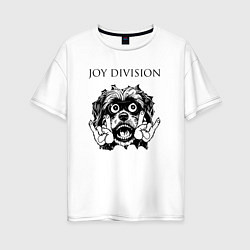 Женская футболка оверсайз Joy Division - rock dog