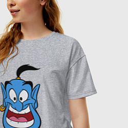 Футболка оверсайз женская Аладдин - Джинни, цвет: меланж — фото 2