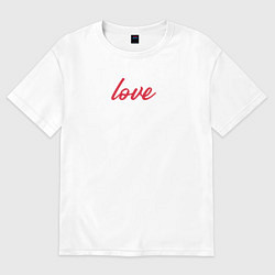 Женская футболка оверсайз Love для маленького красного сердца
