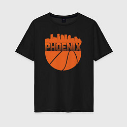 Футболка оверсайз женская Phoenix basketball, цвет: черный