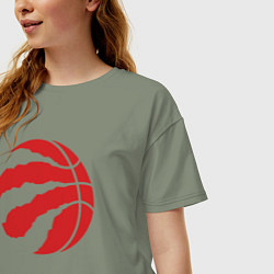 Футболка оверсайз женская Raptors ball, цвет: авокадо — фото 2