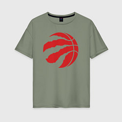 Футболка оверсайз женская Raptors ball, цвет: авокадо