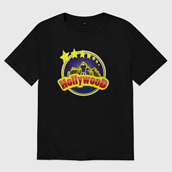 Футболка оверсайз женская Кино Голливуда, цвет: черный