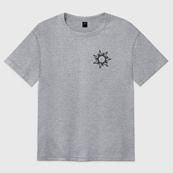 Футболка оверсайз женская Мое солнце - из парного набора, цвет: меланж