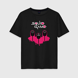 Женская футболка оверсайз Squid game soldiers