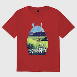 Женская футболка оверсайз Nature Totoro