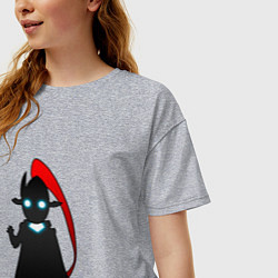 Футболка оверсайз женская Игрит - поднятие уровня в одиночку, цвет: меланж — фото 2