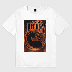 Футболка оверсайз женская Mortal kombat trilogy, цвет: белый