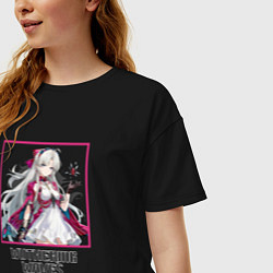 Футболка оверсайз женская Карлотта, цвет: черный — фото 2